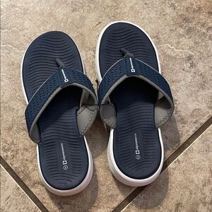 Alpine swiss Blue and Gray Miley Flip Flops NEW